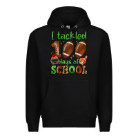 Black i tackled 100 days of school Premium Hoodie - Artiststas