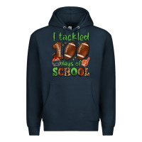 Navy i tackled 100 days of school Premium Hoodie - Artiststas