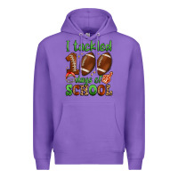 Purple i tackled 100 days of school Premium Hoodie - Artiststas