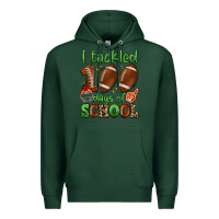 Sports Green i tackled 100 days of school Premium Hoodie - Artiststas
