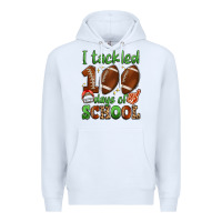 White i tackled 100 days of school Premium Hoodie - Artiststas