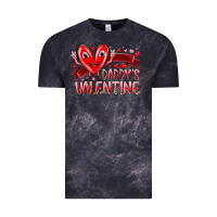 Cloud Black daddy is valentine Vintage Tee - RacoonDesign