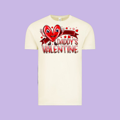 Daddy Is Valentine Vintage Tee Designed By Racoondesign