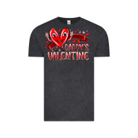 Vintage Black daddy is valentine Vintage Tee - RacoonDesign