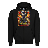 Black firefighter axe and ladder Zipper Hoodie - LillyAllenDesigns