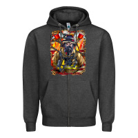 Charcoal Heather firefighter axe and ladder Zipper Hoodie - LillyAllenDesigns