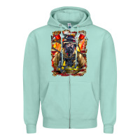 Seafoam firefighter axe and ladder Zipper Hoodie - LillyAllenDesigns