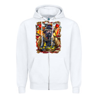 White firefighter axe and ladder Zipper Hoodie - LillyAllenDesigns
