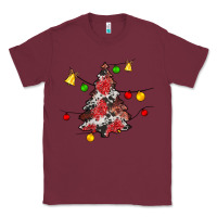Burgundy Christmas trees lights Classic Tee - JahusDesignShop