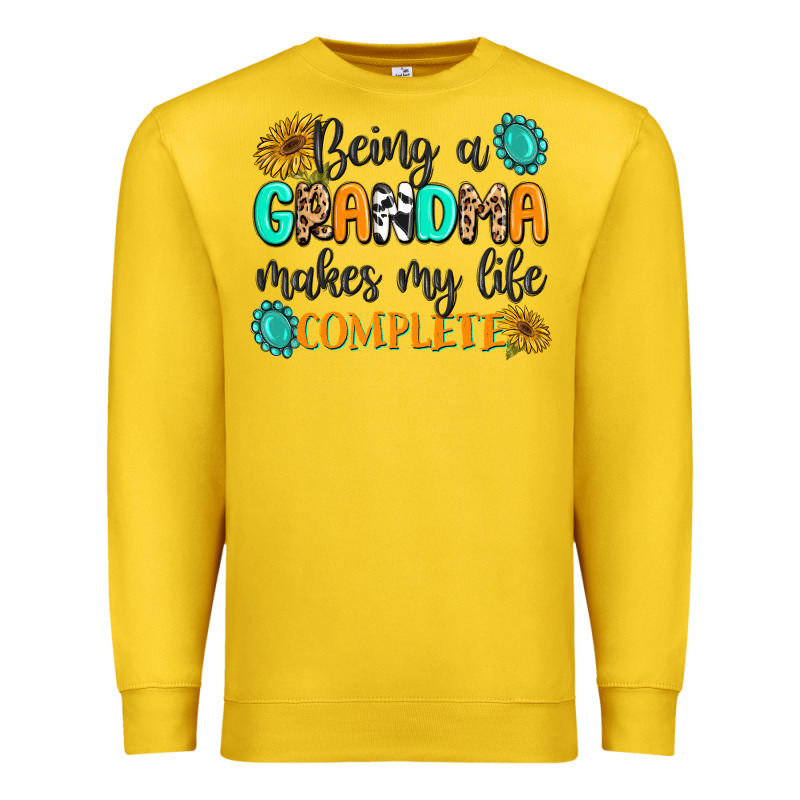 Being A Grandma Makes My Life Complete Premium Sweatshirt by MaliasSmallBusiness | Teevron