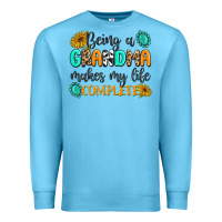 Ocean Blue Being a Grandma Makes My Life Complete Premium Sweatshirt - MaliasSmallBusiness