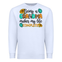 White Being a Grandma Makes My Life Complete Premium Sweatshirt - MaliasSmallBusiness