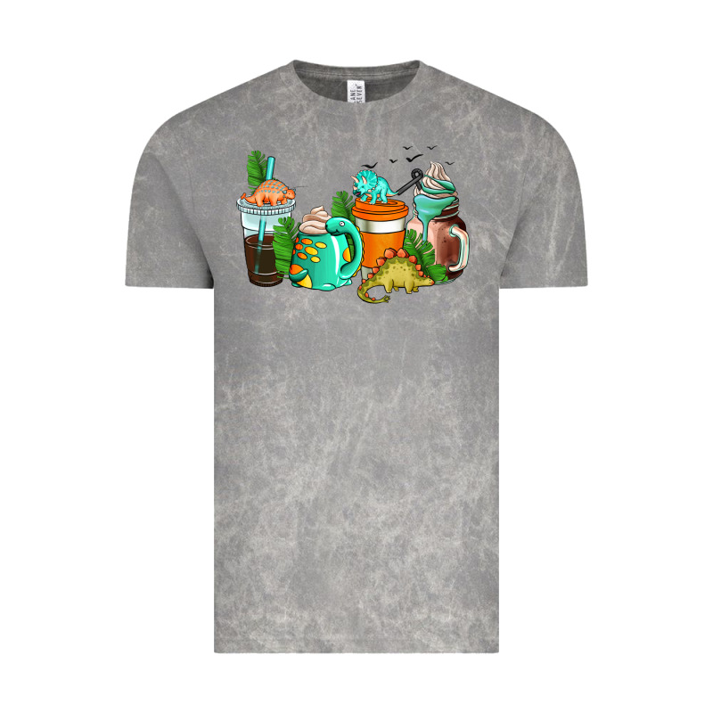 Dinosaur Coffee Cups Vintage Tee by AdoDesignShop | Teevron