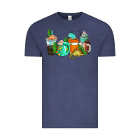 Vintage Denim dinosaur coffee cups Vintage Tee - AdoDesignShop