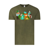 Vintage Olive dinosaur coffee cups Vintage Tee - AdoDesignShop