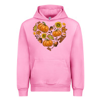 Fuchsia Pink Fall Heart Urban Hoodie - texasbilliewilder