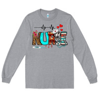 Heather Grey western nurse Long Sleeve Tee - BundleAndBundleShop