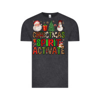 Vintage Black christmas spirit activate Vintage Tee - FaDigitalArtStudio