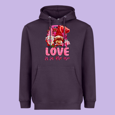 Love Is In The Air With Gnomies Heavyweight Hoodie Designed By Nancycooperartshop