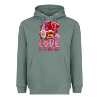 Sage love is in the air with gnomies Heavyweight Hoodie - NancyCooperArtShop