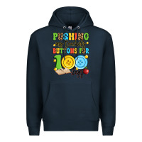 Navy pushing my teacher's buttons for 100 days Premium Hoodie - Artiststas