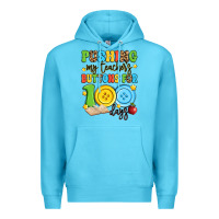 Ocean Blue pushing my teacher's buttons for 100 days Premium Hoodie - Artiststas