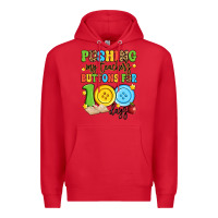 Red pushing my teacher's buttons for 100 days Premium Hoodie - Artiststas