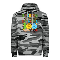 Slate Camo pushing my teacher's buttons for 100 days Premium Hoodie - Artiststas