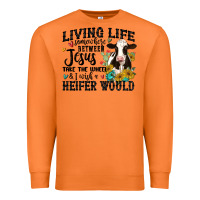 Carrot living life somewhere between jesus take the wheel Premium Sweatshirt - MaliasSmallBusiness