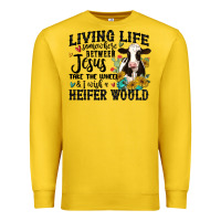 Lemon living life somewhere between jesus take the wheel Premium Sweatshirt - MaliasSmallBusiness