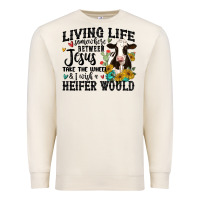 Sandshell living life somewhere between jesus take the wheel Premium Sweatshirt - MaliasSmallBusiness