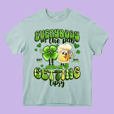 Everybody In The Pub Getting Tipsy Artiststas Heavy Core Tee Designed By Artiststas