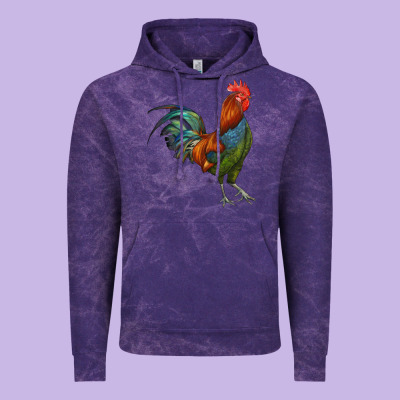 Rooster Vintage Hoodie Designed By Ranaportraitstore