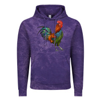 Cloud Purple rooster Vintage Hoodie - RanaPortraitStore