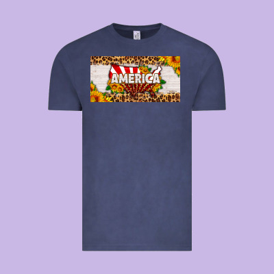 America Map Sunflower License Plate Vintage Tee Designed By Hra Design Shop