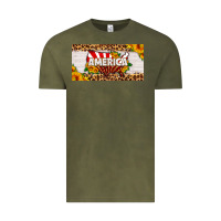 Vintage Olive america map sunflower license plate Vintage Tee - HRA Design Shop