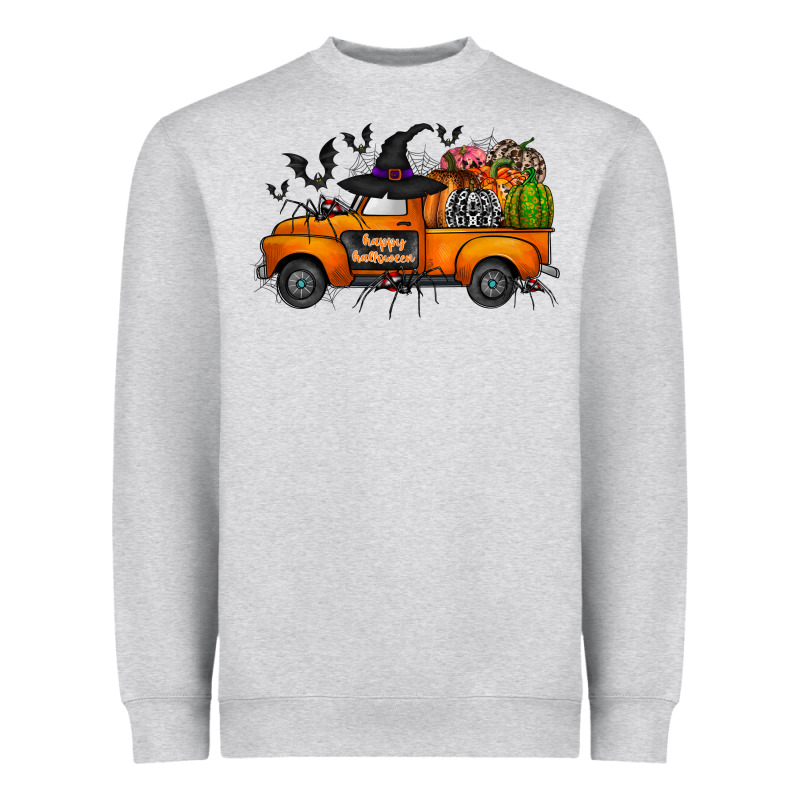 Happy Halloween Truck Heavyweight Sweatshirt by CowhideDigitalArt | Teevron