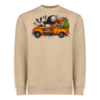 Mushroom happy halloween truck Heavyweight Sweatshirt - CowhideDigitalArt