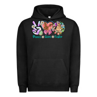 Pigment Black Peace love Easter Urban Hoodie - NancyCooperArtShop