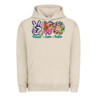 Pigment French Oak Peace love Easter Urban Hoodie - NancyCooperArtShop