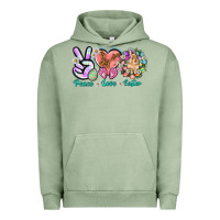 Pigment Oil Green Peace love Easter Urban Hoodie - NancyCooperArtShop