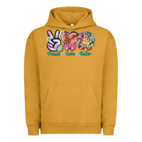 Pigment Peanut Butter Peace love Easter Urban Hoodie - NancyCooperArtShop