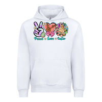 White Peace love Easter Urban Hoodie - NancyCooperArtShop