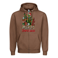 Chestnut merry christmas cactus western Zipper Hoodie - BarkalooDesign