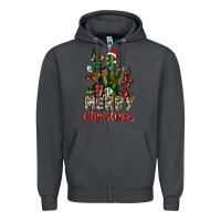 Smoke merry christmas cactus western Zipper Hoodie - BarkalooDesign