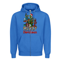 True Royal merry christmas cactus western Zipper Hoodie - BarkalooDesign