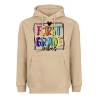 Mushroom 1st grade vibes Heavyweight Hoodie - MaliasSmallBusiness