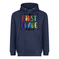 Navy 1st grade vibes Heavyweight Hoodie - MaliasSmallBusiness