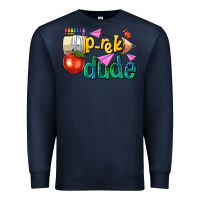 Navy pre k school pencil dude Premium Sweatshirt - NancyCooperArtShop