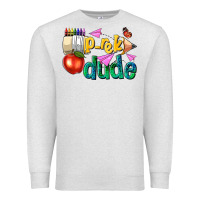 Oatmeal Heather pre k school pencil dude Premium Sweatshirt - NancyCooperArtShop